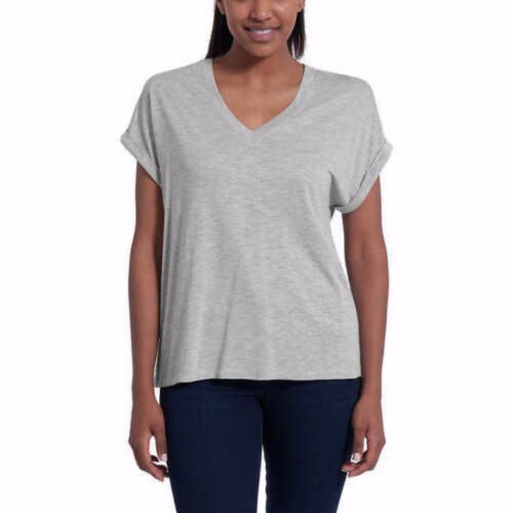 JESSICA SIMPSON HEATHER GREY TEE - *NEW W/TAGS